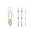 Mehrfachpackung 10x Noxion Lucent LED E14 Kerze Fadenlampe Klar 2.5W 250lm - 827 Extra Warmweiß | Dimmbar - Ersatz für 25W