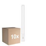 Lot 10x Philips CorePro PL-L LED Ampoule EM/Mains 16.5W - 830 Blanc Chaud | 4-Pins - Équivalent 36W